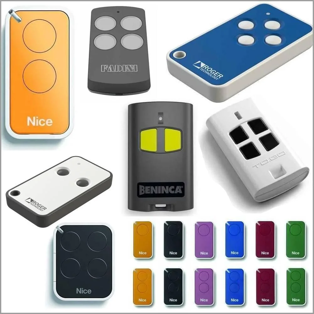 Afstandbedieningen, handzenders Afstandbedieningen, handzenders, voor poorten en hekken van Porttech. Van de merken Roger Technology, Nice, Beninca en Fadini.