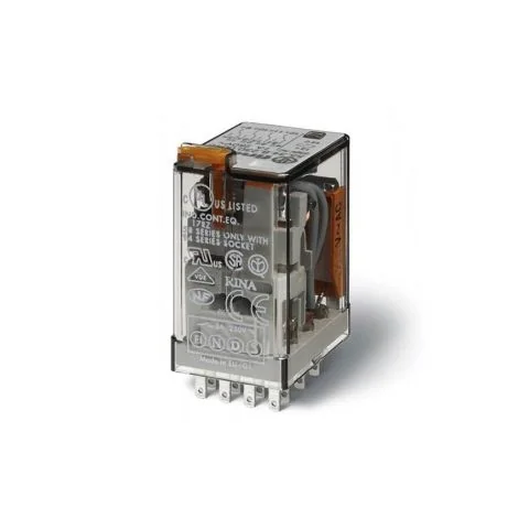 Miniatuurrelais met 2 wisselcontacten, zonder relaisvoet