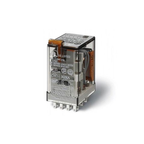 Miniatuurrelais met 2 wisselcontacten, zonder relaisvoet