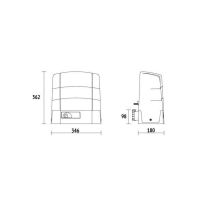 Roger 1800 kg. high speed schuifpoortmotor BG30/1800/HS, 36 volt