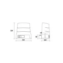 Roger 600 kg. schuifpoortmotor kit H30/646, 230 volt, met magnetische eindschakelaars