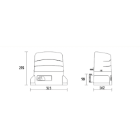 Roger 800 kg. schuifpoortmotor kit R30/806, 230 volt