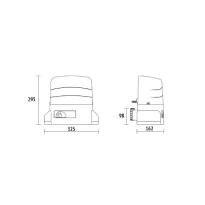 Roger 800 kg. schuifpoortmotor kit R30/806, 230 volt