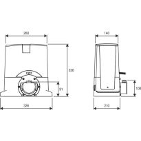 BULL5M schuifpoortmotor 230V tot 500 kg (9592091)